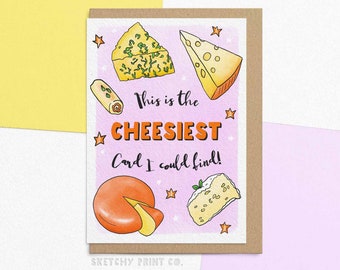 Funny Birthday Card for Cheese Lover | Just To Say Card