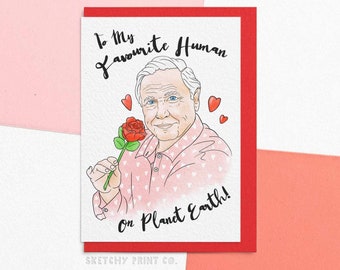 Carte de Saint-Valentin drôle | à mon humain préféré | Carte d&#39;amour pour petite amie ou petit ami | Envoyez votre carte directement avec un message personnalisé