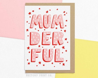 Mother's Day & Birthday Card | Mumderful | Funny Card For Mother's Day | Send Your Card Direct With A Custom Message