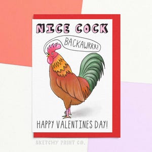 Rude Valentijnskaart voor vriend | Grappige verjaardagskaart voor echtgenoot | Leuke haan | Verstuur je kaart rechtstreeks met een persoonlijk bericht