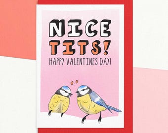 Funny Valentines Card | Cheeky Bird Pun Greeting For Partner