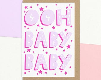 Funny New Baby Card For Friend | Ooh Baby Baby | Baby Shower & Pregnancy Card