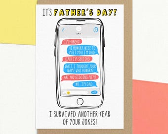 Funny Happy Fathers Day Card For Dad | Dad Joke | Custom Message