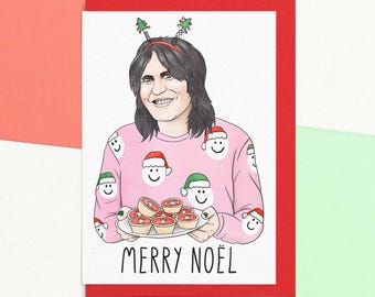 Funny Bake Off Christmas Card for Mum or Sister | Merry Noël | Custom Message