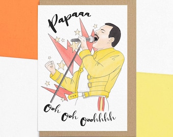 Funny Fathers Day Card For Dad | Papaa Oooh | Gift For Music Lover |  Personalise Me