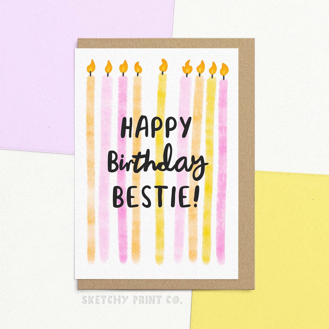 Best Friend Birthday Card for Her | Personalised Inside | Happy ...