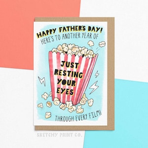 Carte de fête des pères amusante pour papa | Je me repose les yeux ! | blagues père | Envoyez votre carte directement avec un message personnalisé