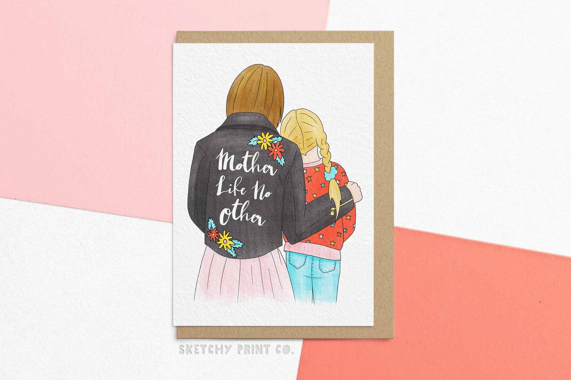 Mother S Day Birthday Card Mother Like No Other Cute Etsy
