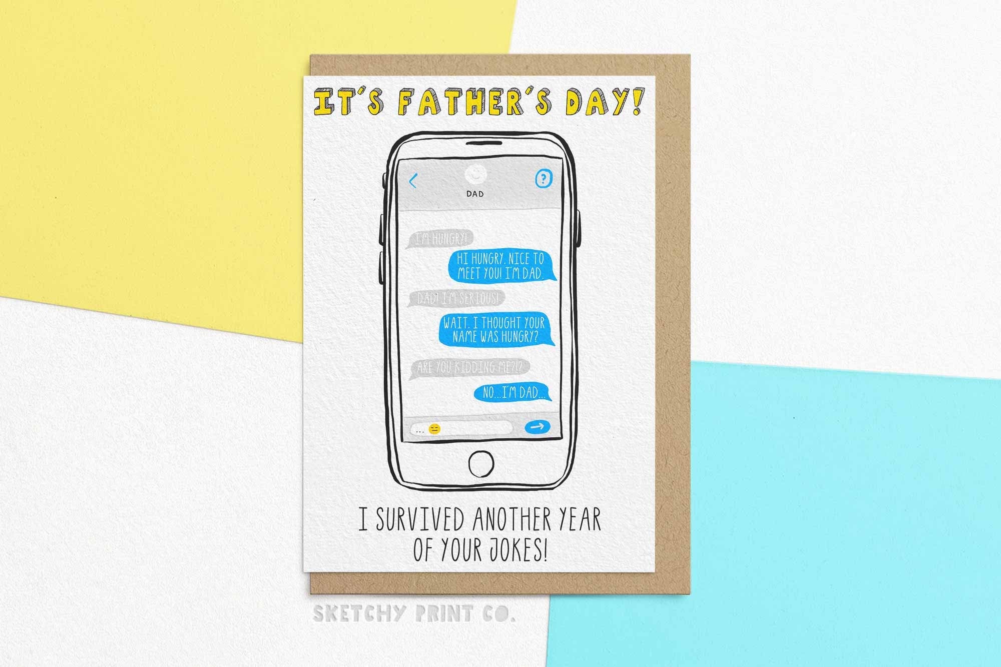 Fathers Day Card Dad Joke Funny Card for Dad Etsy