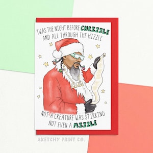 Carte de Noël drôle | C'était la nuit avant Chrizzle | Salutations de Noël amusantes pour petit ami | Envoi direct avec un message personnalisé