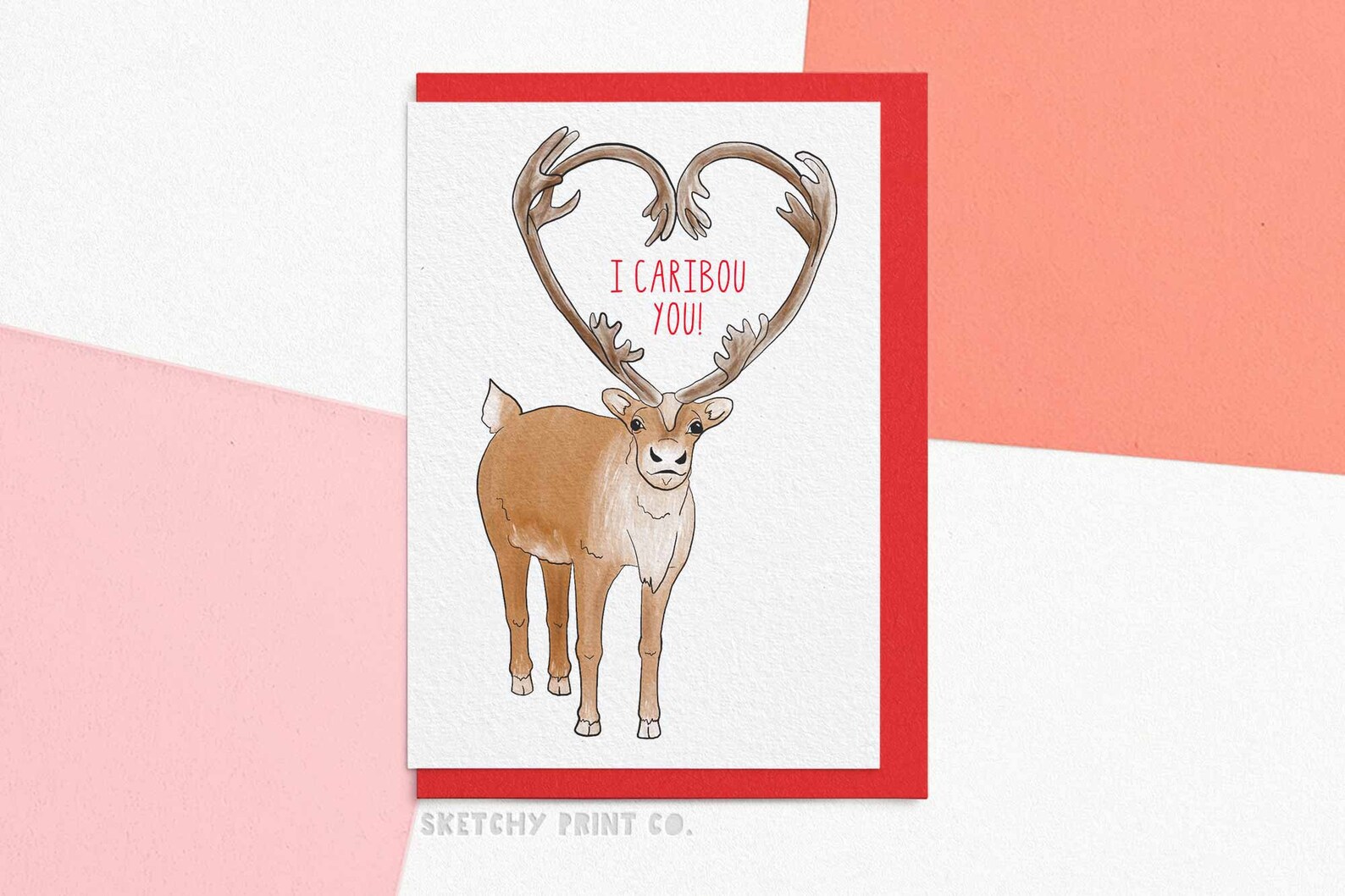 Valentines Card I Caribou You Love Cards Pun Card for Etsy UK