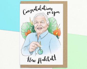 Funny New House Card For Friend | Congrats On Your New Habitat | Personalised Housewarming Card UK