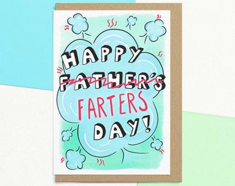 Funny Father's Day Card For Dad | Happy Farter's Day Toilet Humour