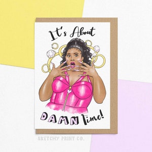 Funny Wedding & Engagement Card | It's About Damn Time! | Personalised With Your Own Message | Wedding Day Card for Best Friend