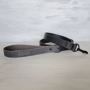 Genuine Leather Dog Leash, Made to Order Personalized Leather Leash, 3 Ft 4 Ft or 5 Ft Strong Leather Dog Lead, Handmade in the U.S.A.