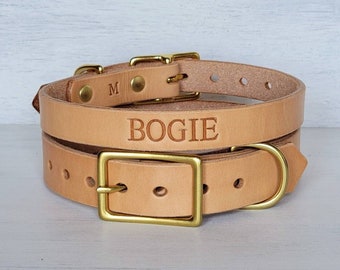 Natural Leather Dog Collar | Durable, Comfortable, and Stylish | Made In The USA