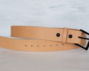 Genuine Natural Leather Belts - Full Grain American Leather Belt - Custom Leather Belts for Men - Leather Belts for Women