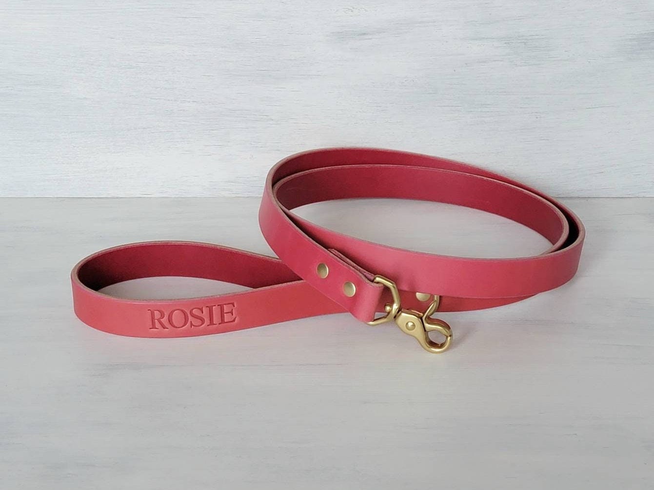 Leather Dog Leash Handmade in The U.S.A., Personalized Leather Leash …