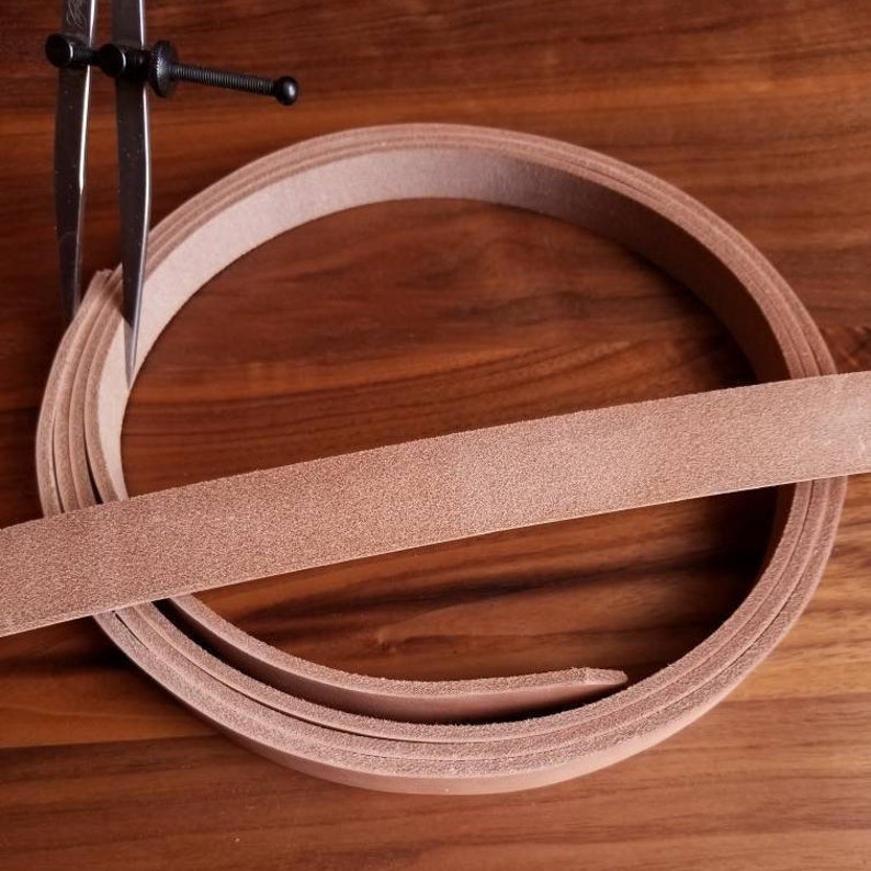 Natural Vegetable Tanned Leather Strips Leather Dog Collar | Etsy