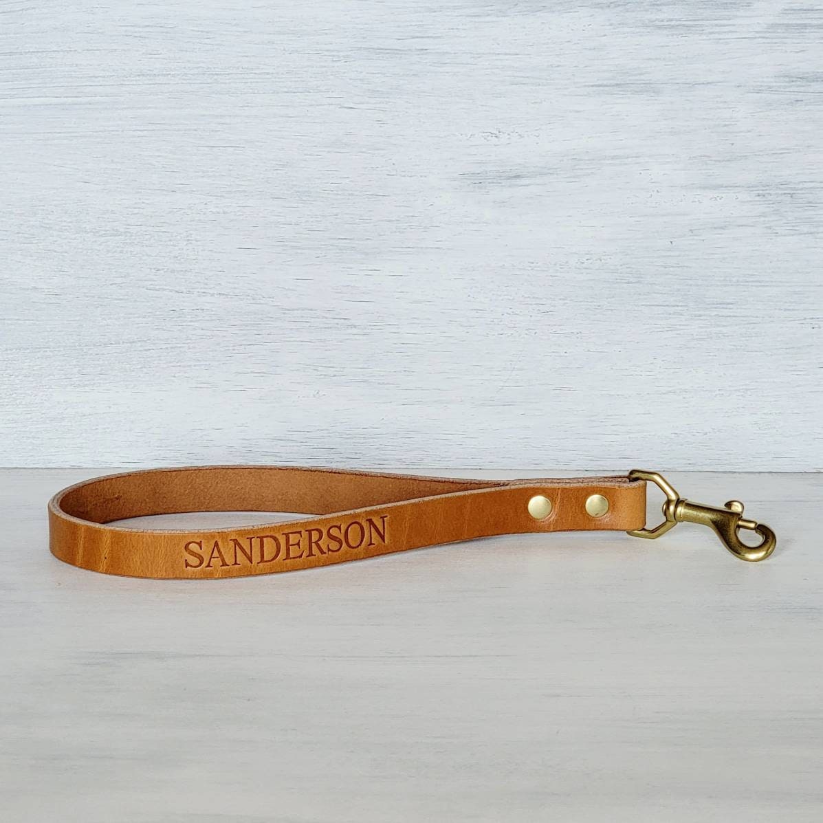 Genuine Leather Traffic Lead, Personalized Short Training Leash, 12&q…
