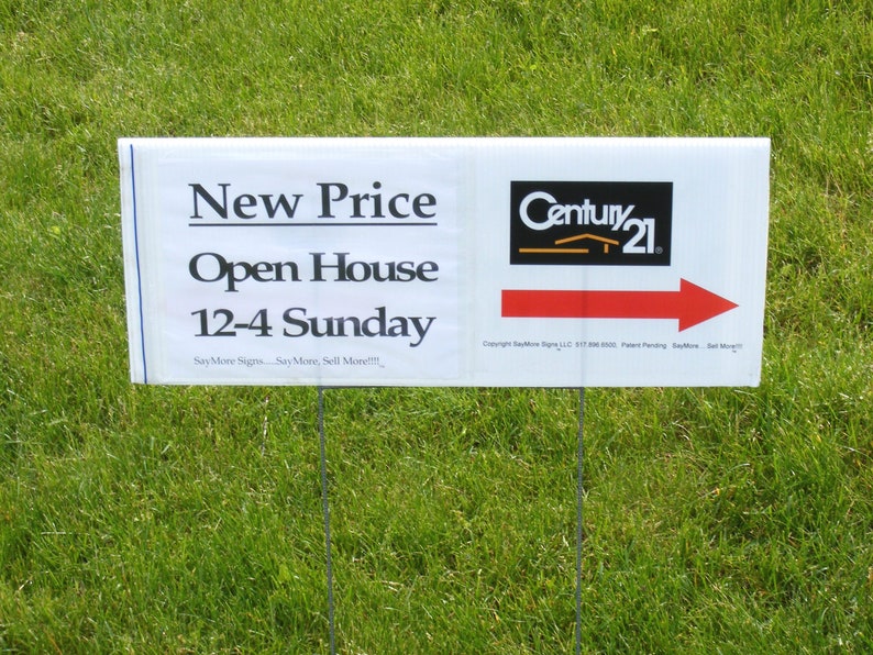 2 Pack Real Estate Directional Signs Remax Century 21 Etsy