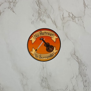 No Retreat, No Surrender |Laptop stickers | Vinyl Stickers | Small Gift | Matte | book of life