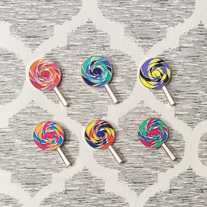 Pride Lollipop Hard Enamel Pins Collection 2 | Lapel Pins | Lesbian | MLM | Nonbinary | Pansexual | Polyamory | Polysexual