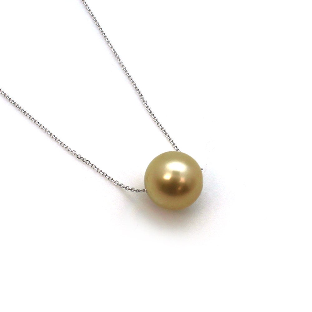 South Sea Pearl Necklace-14k White Gold 