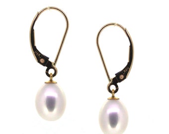 Orecchini pendenti in oro 18kt con perle e diamanti in Oro - Mikimoto