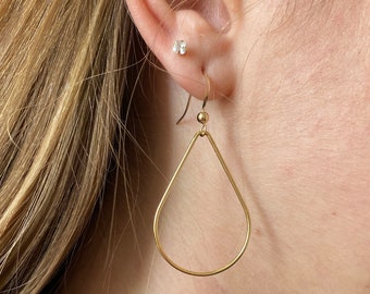 1/20 14K Gold Filled Big Teardrop Earrings-Everyday Earrings-Dress up Earrings