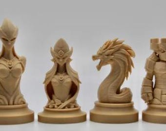 Fantasy Custom Color Chess Set - 16 pcs -  3d Printed