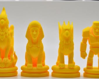 Juego de ajedrez mítico con colores personalizados - 16 piezas - Impresión 3D