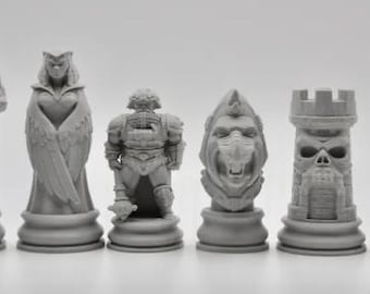 Masters of the Universe Custom Color Chess Set - 16 pcs -  3d Printed