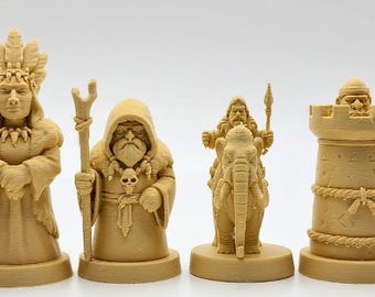 Caveman Custom Color Chess Set - 16 pcs- 3d Printed