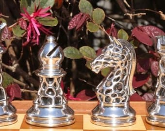 Juego de ajedrez Voronoi de colores personalizados - 16 piezas - Impresión 3D