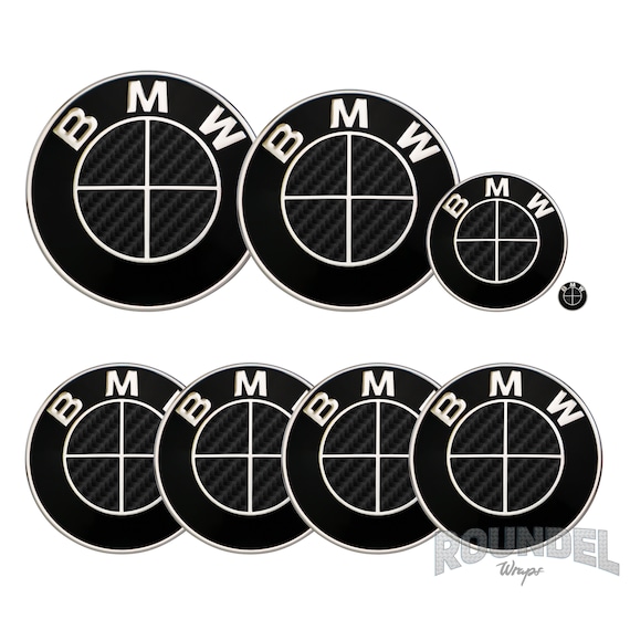 For Bmw Carbon Fibre Black Badge Decals Wrap Stickers All Etsy