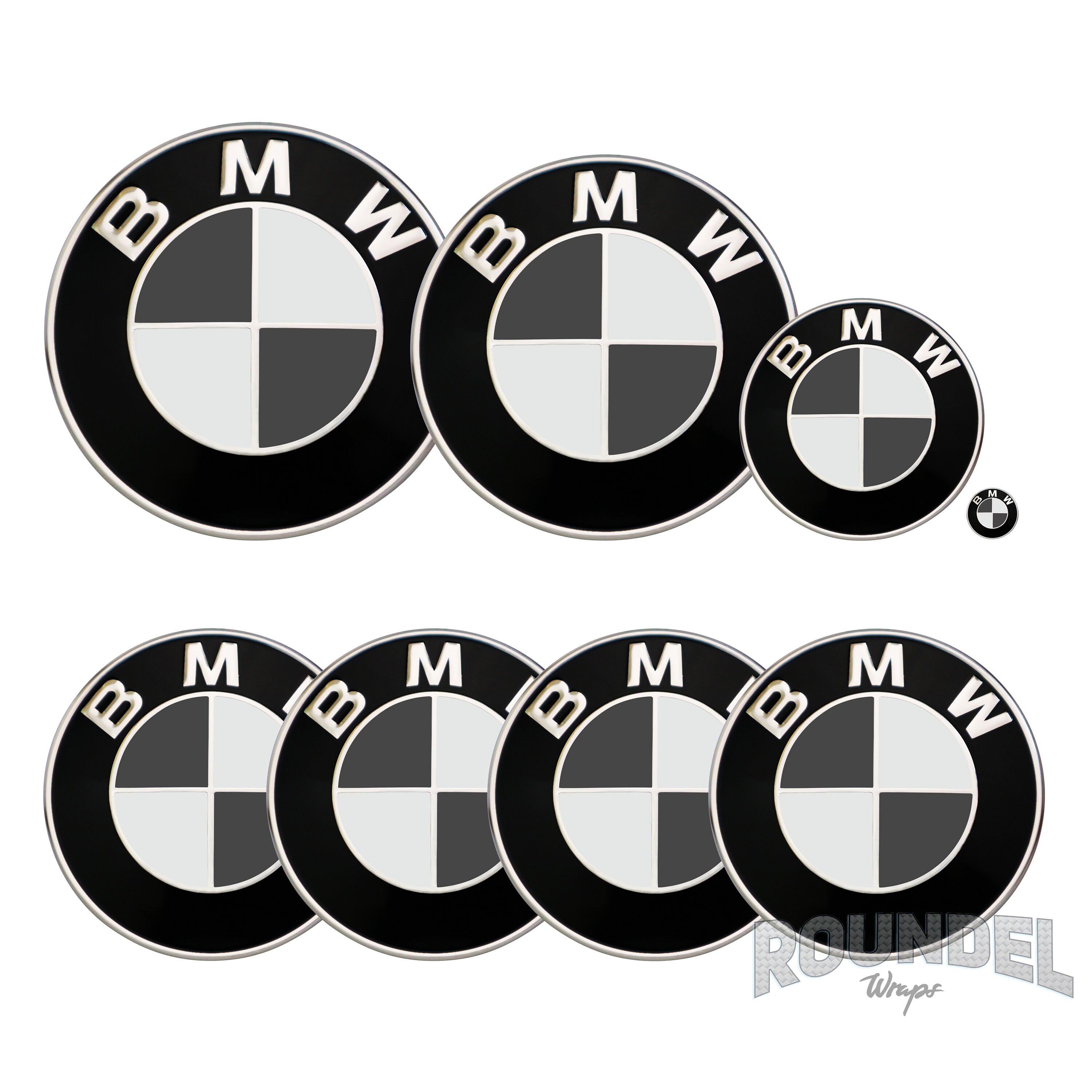 Car & Truck Parts MATTE BLACK Complete Set of Vinyl Sticker Overlay All