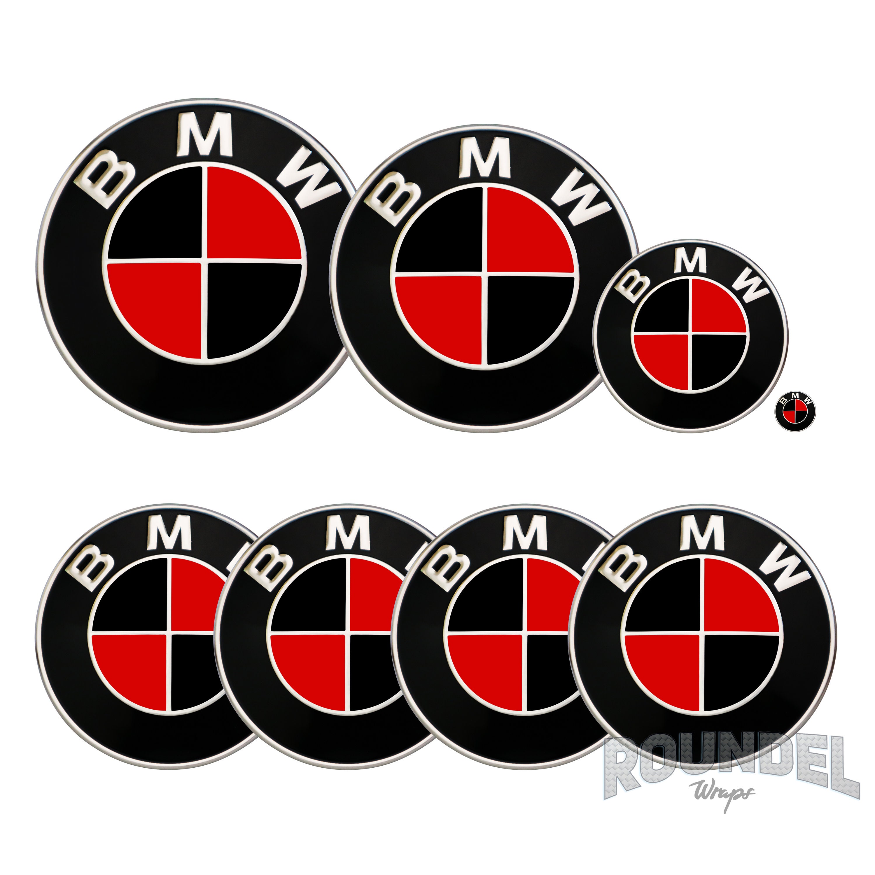 Bmw red and black emblem