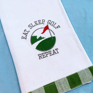 Golf, Golf gifts,Tea towels, golf, Bar towels, Guest towels,or Hand towels golf lovers, PGA, golf towels,sports, embroidered, gifts, fun
