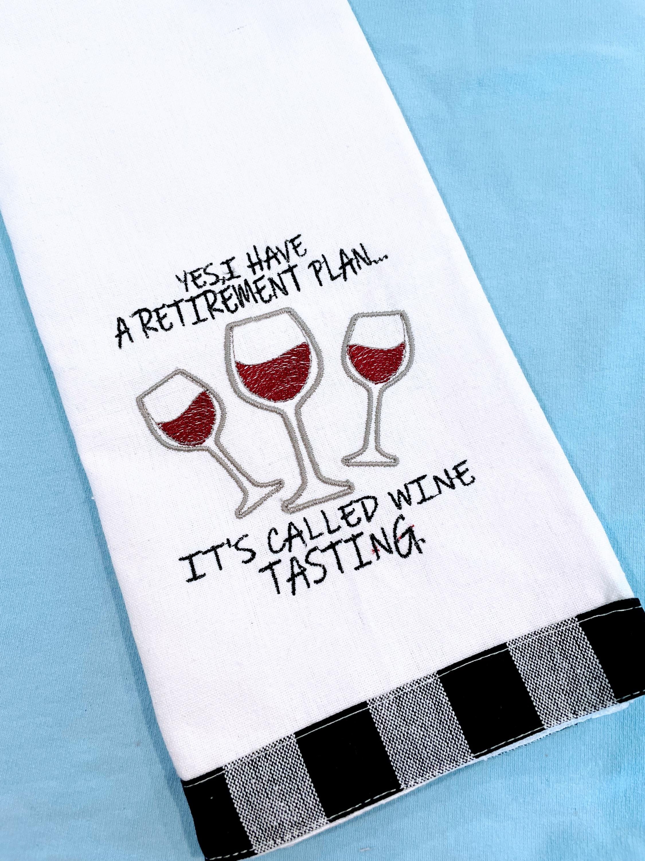 Retirement, Wine, wine sayings, Retirement gift, tea towels, gifts, retirement gifts, office gifts, fun gifts,