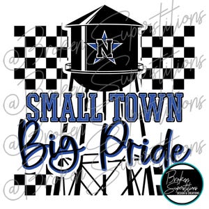 Checkered Retro Small Town Big Pride Navasota Rattlers | Navy | 2 Files DIGITAL DOWNLOAND PNG File, School, Spirit, Pride