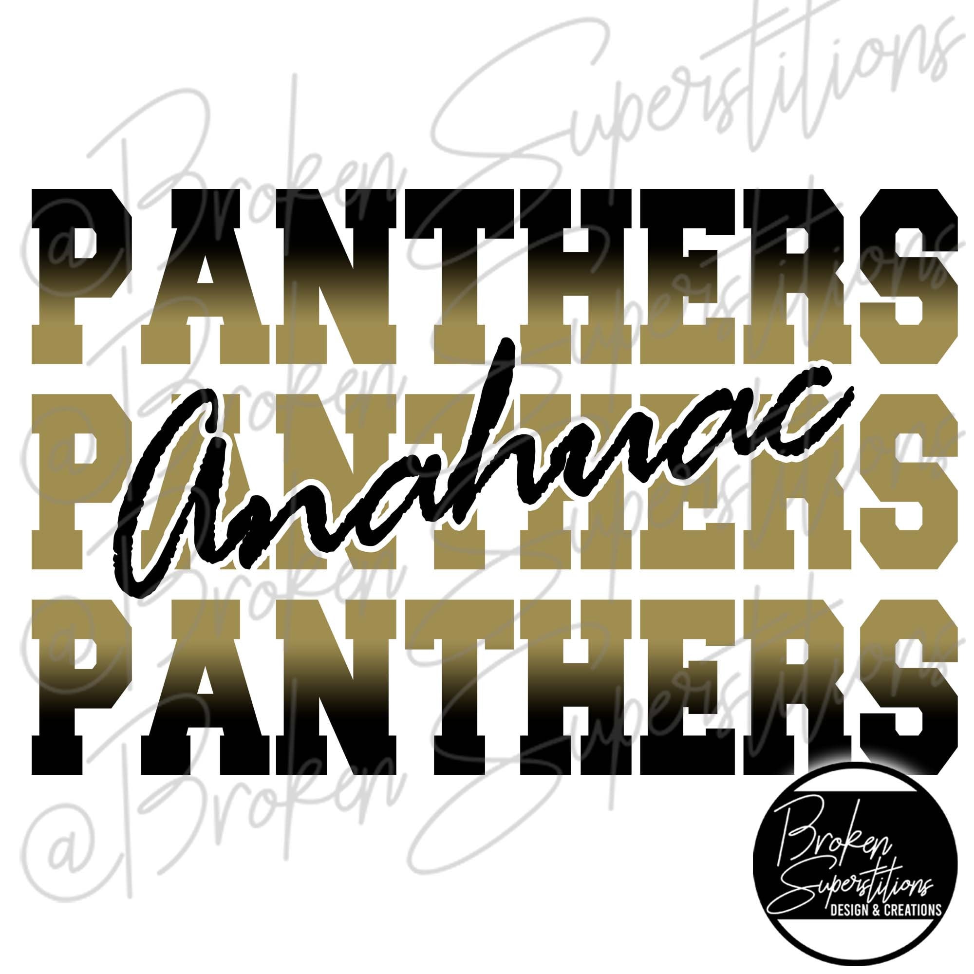 Anahuac Panthers Black and Gold Simple School Spirit Etsy
