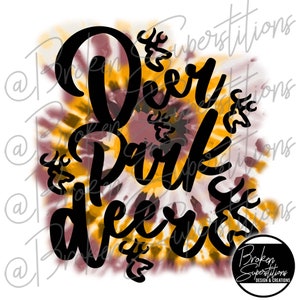 Tie Dye Fade | Veado do Parque dos Cervos, Veado Marrom e Amarelo Dourado | Escola, Espírito, Orgulho PNG