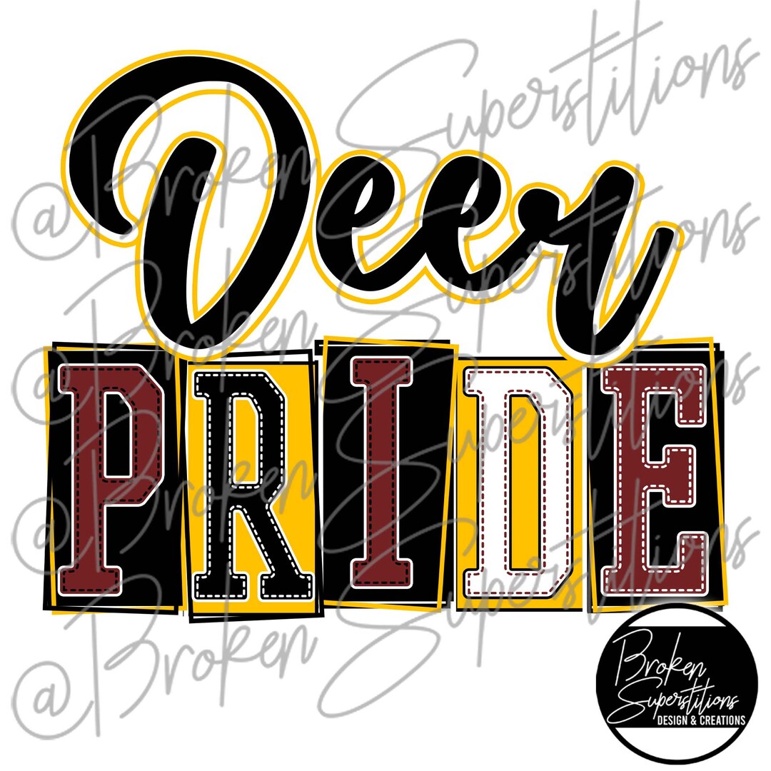 Deer Pride Maroon and Gold School, Spirit, Pride PNG - Etsy