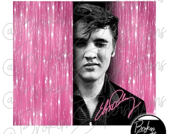 20 oz Straight Tumbler Wrap - Elvis | 9.4&quot; x 8.2&quot; | Sublimation Tumbler PNG File