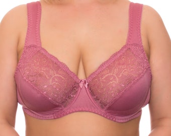 Full Coverage Underwire Bra Comfort Wide Straps Support Panels