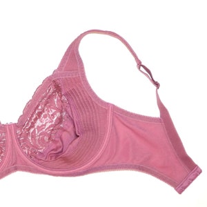 Full Coverage Underwire Bra Comfort Wide Straps Support Panels Plus Size 34-36-38-40-42-44/C-D-E-F-G-H-I-J ( Dusty Rose) image 5