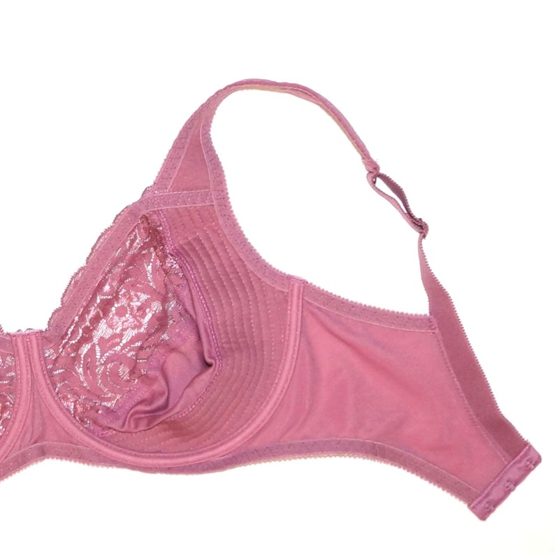 Full Coverage Underwire Bra Comfort Wide Straps Support Panels Plus Size 34-36-38-40-42-44/C-D-E-F-G-H-I-J ( Dusty Rose) image 5