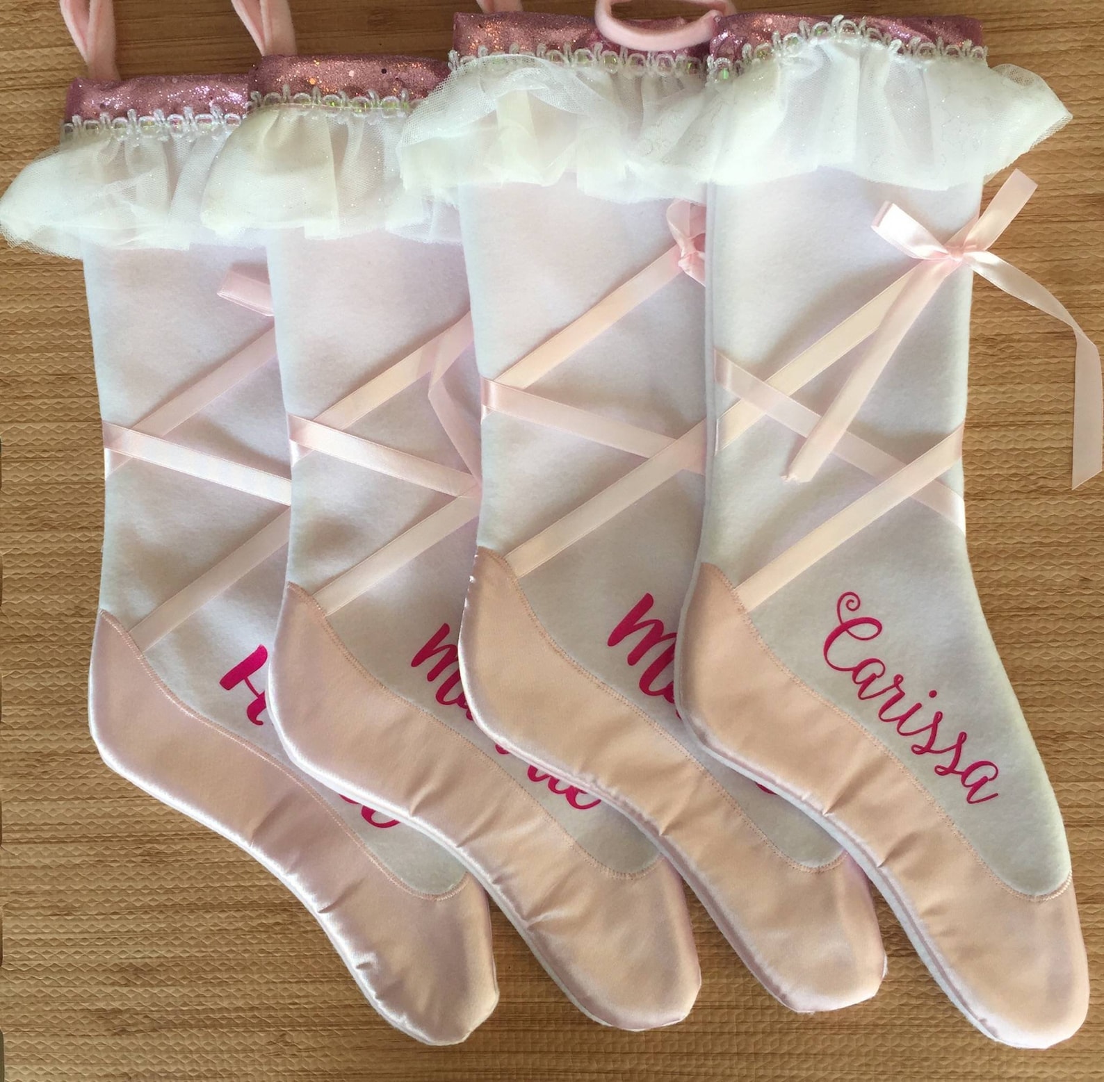 personalized ballet shoe christmas stocking 18