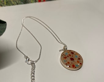 Terrazzo pendant necklace